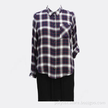 Women's Y.D Checks Round Hem Shirt